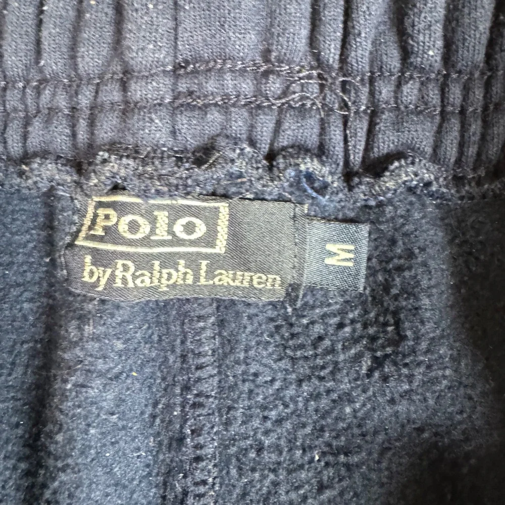 Polo Ralph Lauren Kids Navy Blue Fleece Sweatpants Size Medium Red Pony Logo